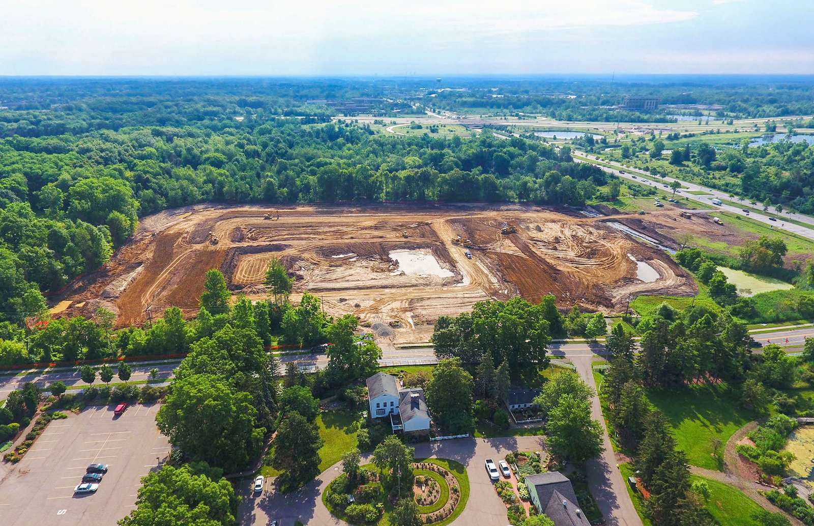 Aerial view of Beacon Hill Meadows, a community built by The Ivanhoe Companies