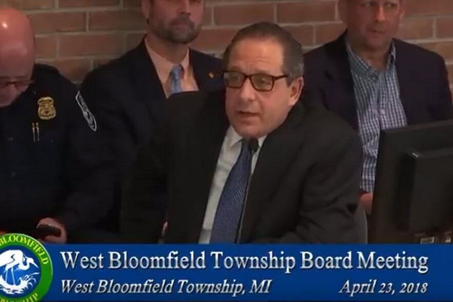 Watch Gary Shapiro makes a presentation before the West Bloomfield Township Board about his Balmoral Park property.